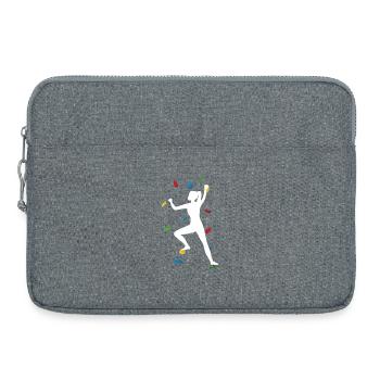 Climbing Wall Woman White – Climbing Spirit - Laptop bag 15" - heather grey - Front