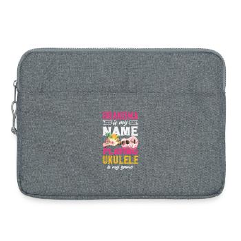 Grandma Is My Name Playing Ukulele Is My Game - Laptoptasche 15" - Grau meliert - Vorne