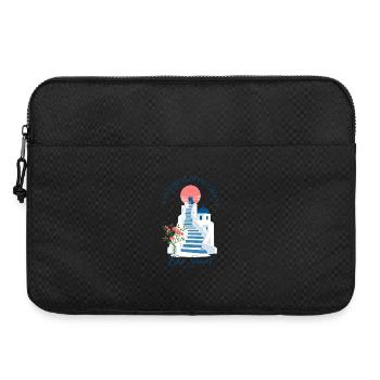 Cadeau de romance, lune de miel à Santorin Oia Sunset Steps - Sacoche pour ordinateur portable 15 pouces - noir - Devant
