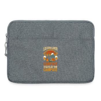 Camping Bonfire Camp Life Forest Camper - Laptop bag 15" - heather grey - Front