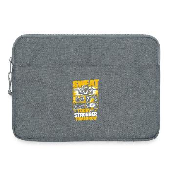 Sweat Today Stronger Tomorrow - Laptop bag 15" - heather grey - Front
