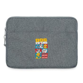 Meilleur boulot de mon ami chien en tant qu’humain - Sacoche pour ordinateur portable 15 pouces - gris chiné - Devant
