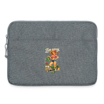 Sexy Pin-Up Gardener: I'm Sexy And I Grow It - Laptop bag 15" - heather grey - Front