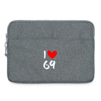 J'aime 69 - Sacoche pour ordinateur portable 15 pouces - gris chiné - Devant