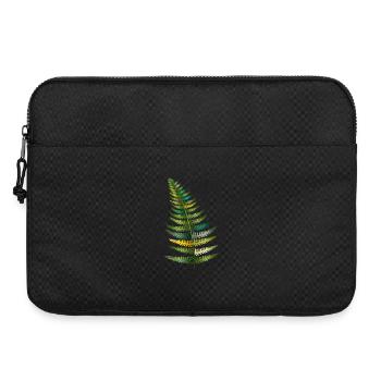 zart schimmernder Farn in verschiedenen Grüntönen - Laptoptasche 15" - Schwarz - Vorne