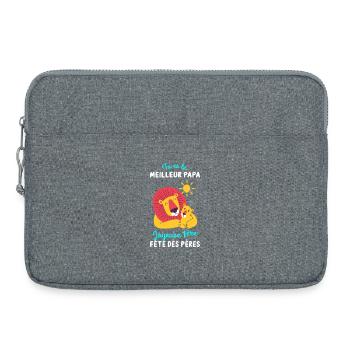 Body bébé meilleur papa première fête des pères - Sacoche pour ordinateur portable 15 pouces - gris chiné - Devant