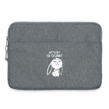Lapin vampire blanc (anglais) - Sacoche pour ordinateur portable 15 pouces - gris chiné - Devant