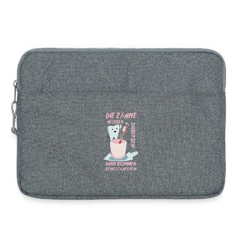 Pediatric dentist saying - Laptop bag 15" - heather grey - Front