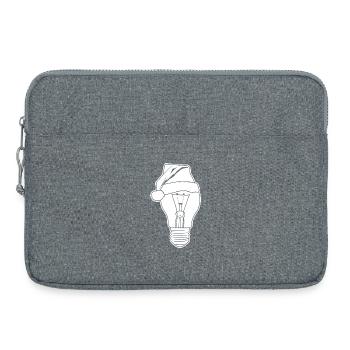 Lampe mit Weihnachtshut - Laptoptasche 15" - Grau meliert - Vorne