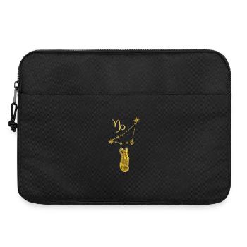 Constellation Capricorn 3D, gold - Laptop bag 15" - black - Front