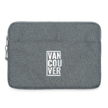 Vancouver Block Typo Noir - Laptop bag 15" - heather grey - Front