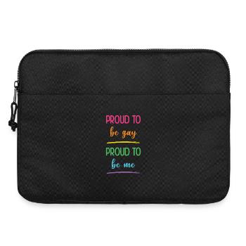 Mois de la fierté - Fier d’être gai, fier d’être moi - Sacoche pour ordinateur portable 15 pouces - noir - Devant
