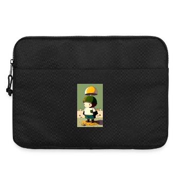 Mushroom mushroom character - Laptop bag 15" - black - Front