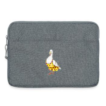 Ente Polka Dots Kleid - Laptoptasche 15" - Grau meliert - Vorne