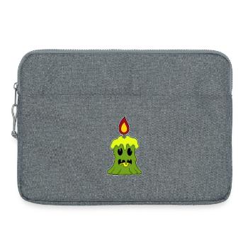 Candle Halloween - Laptop bag 15" - heather grey - Front