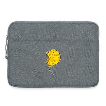 Motif de ballon de ballon de fromage - Sacoche pour ordinateur portable 15 pouces - gris chiné - Devant