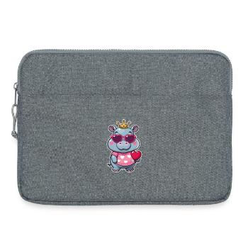 Hippopotamus - Laptop bag 15" - heather grey - Front
