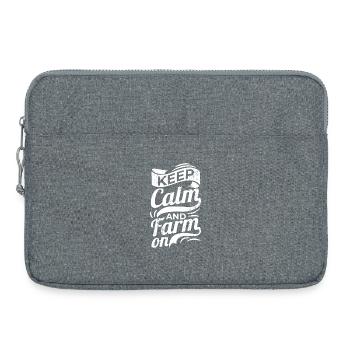 Stay calm and cultivate the land - Laptop bag 15" - heather grey - Front