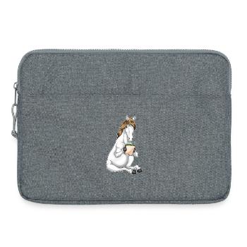 Pferd Sandwich - Laptoptasche 15" - Grau meliert - Vorne