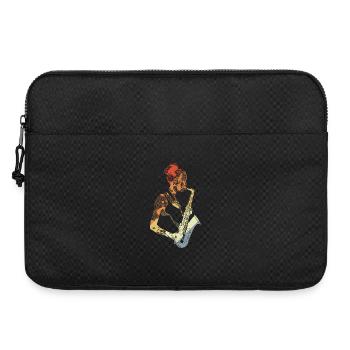 Saxophonist Drawing Vintage - Laptop bag 15" - black - Front