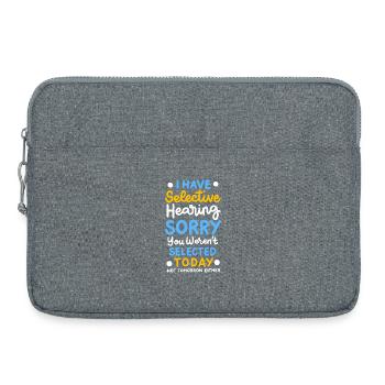 Sarkastisch Lustiger Spruch - Laptoptasche 15" - Grau meliert - Vorne