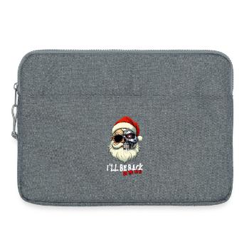 Cyber Santa Claus Terminator I´LL BE BACK - Laptoptasche 15" - Grau meliert - Vorne