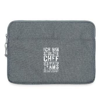 Ein Stolzer Chef Des Besten Teams Super Chef - Laptoptasche 15" - Grau meliert - Vorne