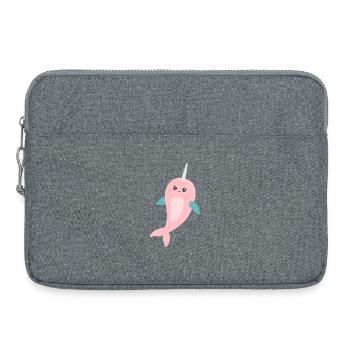 Meereseinhorn Narwal - Laptoptasche 15" - Grau meliert - Vorne