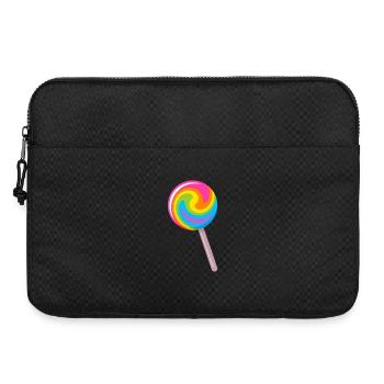 Colourful spiral lollipop in rainbow colours - Laptop bag 15" - black - Front