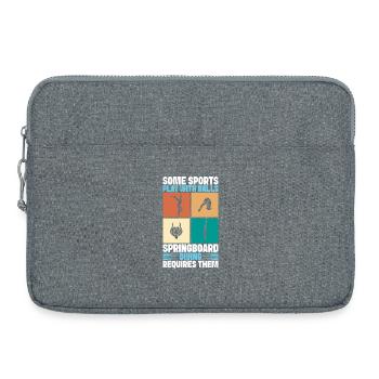 Diving diving board - Laptop bag 15" - heather grey - Front