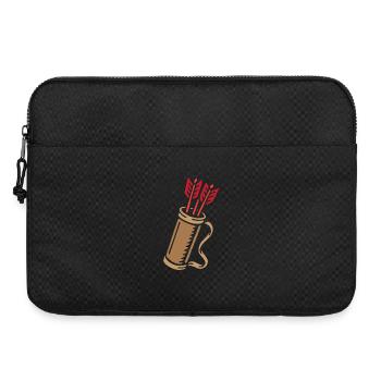tir à l'arc archer carquois de flèches - Sacoche pour ordinateur portable 15 pouces - noir - Devant