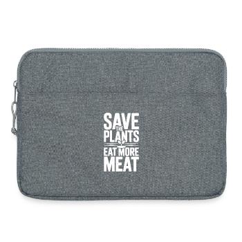 Sauvez les plantes Mangez plus de viande - Sacoche pour ordinateur portable 15 pouces - gris chiné - Devant