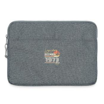 Geschenk zum 52. Jahrestag Dezember 1973 - Laptoptasche 15" - Grau meliert - Vorne