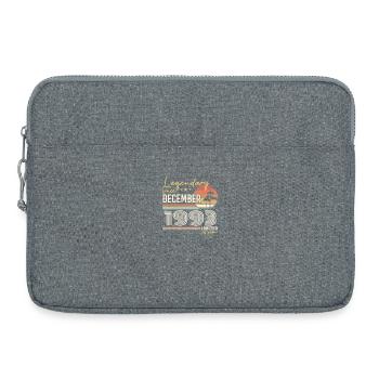Cadeau 32e Anniversaire Décembre 1993 - Sacoche pour ordinateur portable 15 pouces - gris chiné - Devant