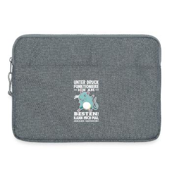 Je fonctionne mieux sous pression - Sacoche pour ordinateur portable 15 pouces - gris chiné - Devant