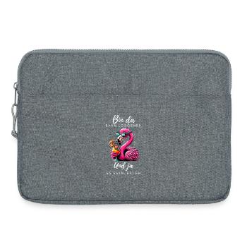 Flamingo Cocktail Party - Laptoptasche 15" - Grau meliert - Vorne