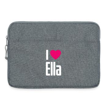 I Love Ella Pinkes Herz Ich liebe Ella - Laptoptasche 15" - Grau meliert - Vorne