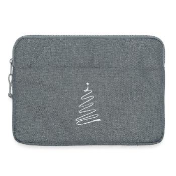 Minimalistischer Weihnachtsbaum Lustiges Fest  - Laptoptasche 15" - Grau meliert - Vorne