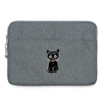 black - Laptop bag 15" - heather grey - Front