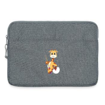 Giraffe Billiard Queue Sport - Laptoptasche 15" - Grau meliert - Vorne