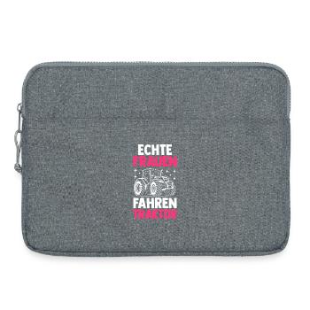 Tractor Farmer Farmer Tractor Driver Tractor - Laptop bag 15" - heather grey - Front