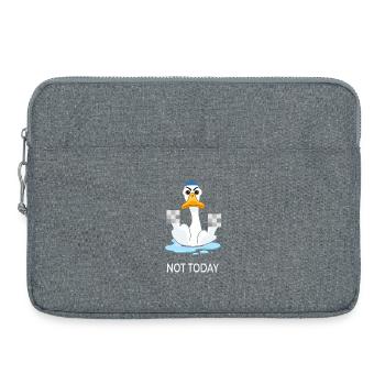 Not Today – Funny Duck Mood - Laptop bag 15" - heather grey - Front