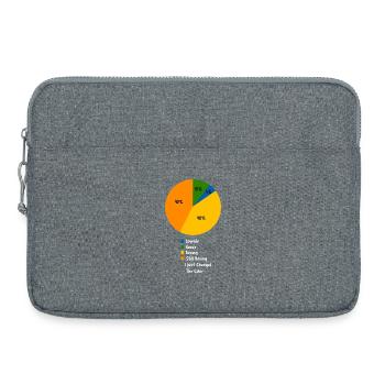 Lustiges Box-Tortendiagramm Kampfsport-Humor - Laptoptasche 15" - Grau meliert - Vorne