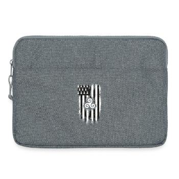 Brittany Breton Flag Gwenn ha Du Grunge - Laptoptasche 15" - Grau meliert - Vorne