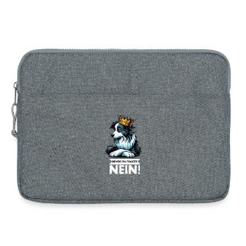 Avant que vous ne demandiez : Border Collie, Chien de Troupeau, Chien Collie - Sacoche pour ordinateur portable 15 pouces - gris chiné - Devant