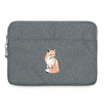 Petit renard des forêts - un compagnon doux - Sacoche pour ordinateur portable 15 pouces - gris chiné - Devant