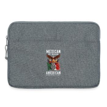 Fierté du Mexique & Maison Drapeau du Mexique - Sacoche pour ordinateur portable 15 pouces - gris chiné - Devant