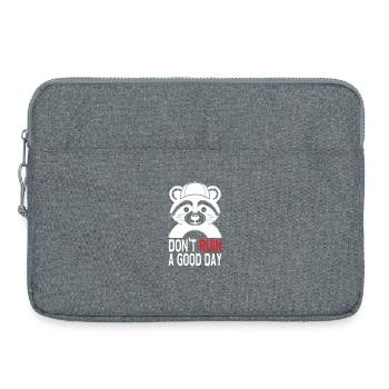 Panda dit : ne gâche pas une bonne journée - Sacoche pour ordinateur portable 15 pouces - gris chiné - Devant