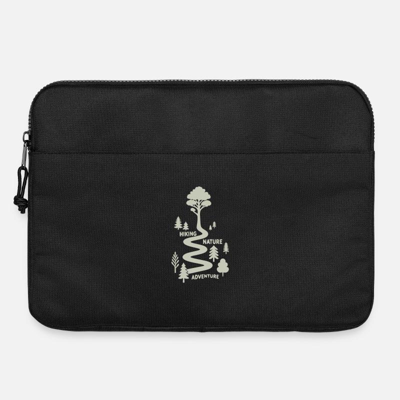 Sentier de randonnée avec arbres - Sacoche pour ordinateur portable 15 pouces - noir