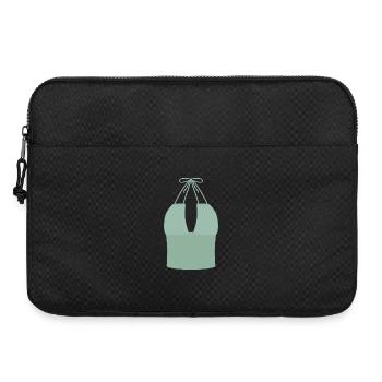 Mint Halter Bikini-Oberteil - Laptoptasche 15" - Schwarz - Vorne